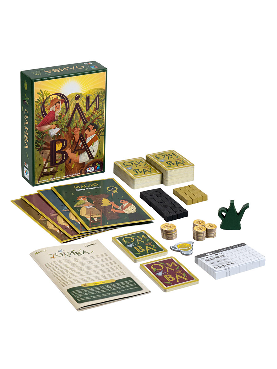 Набор настольных игр стратегий для всей семьи и детей Олива + Кофе + Рыба — фото 1