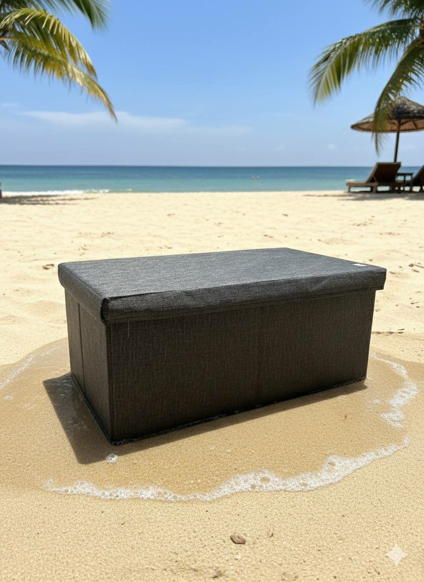 Складной короб-органайзер для хранения вещей и одежды с крышкой