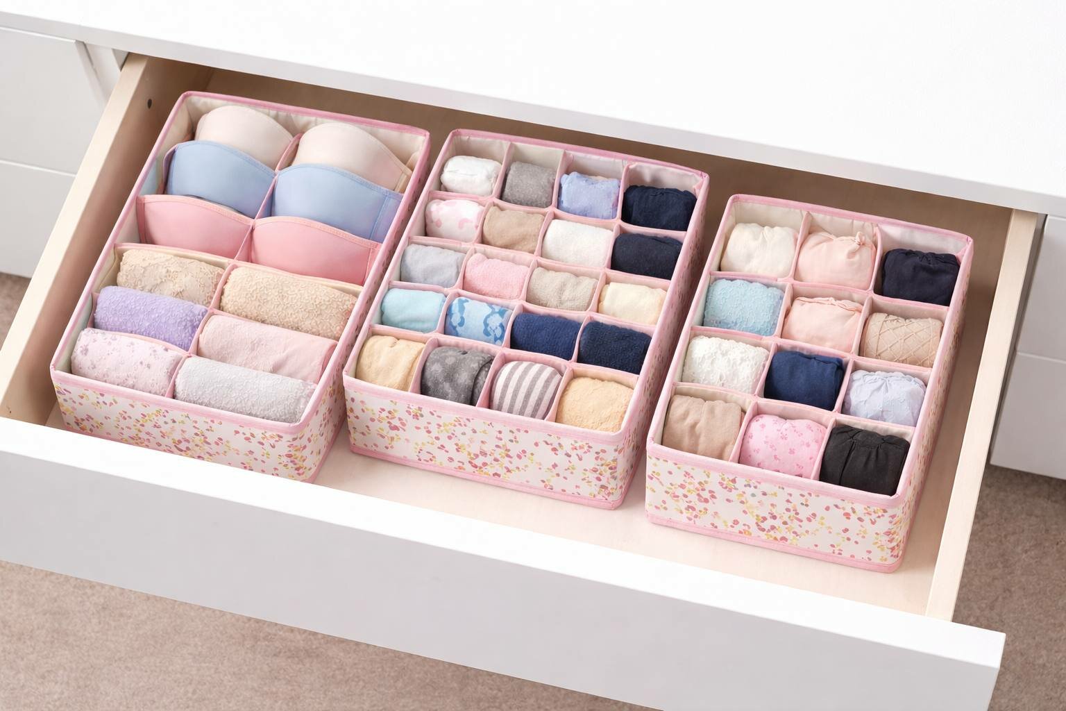 Набор органайзеров для одежды и нижнего белья в ящик (3 шт.) — фото 1