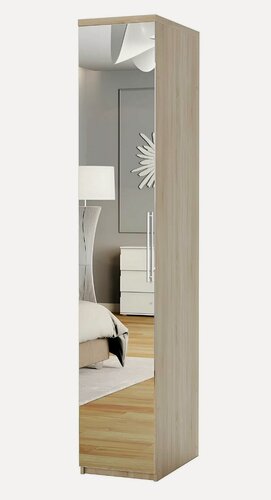 Изображение товара Шкаф с полками Комфорт МП-11 50х45х220 см с зеркалом Дуб Сонома