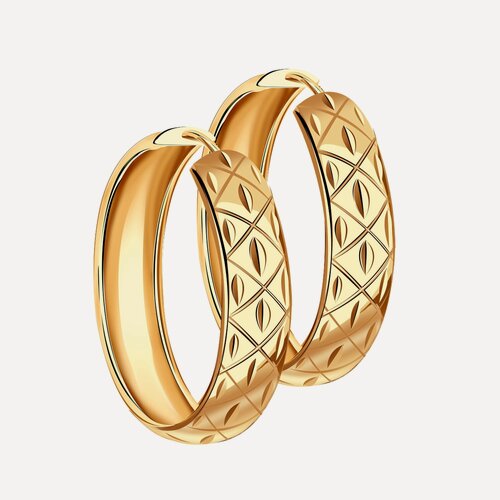 Изображение товара Серьги конго, красное золото, 585 проба