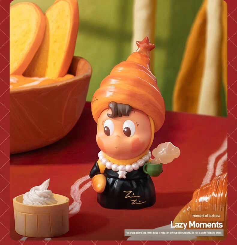 Фигурка Pop Mart Popland Starry Delicious Moments Blind Box Ленивый момент Неупакованная запечатанная PVC Игрушка
