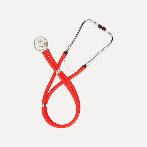 Изображение товара Стетоскоп B. Well WS-3 Раппапорта, двусторонняя головка, сменные воронки, красный