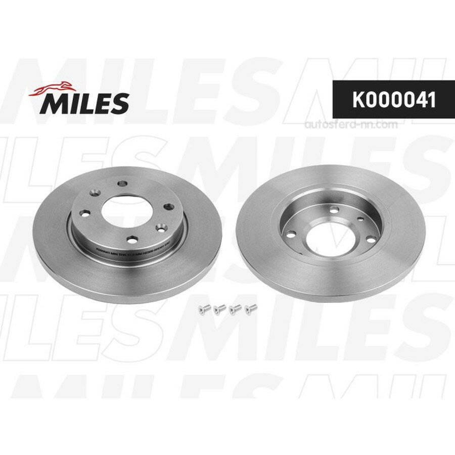 MILES K000041 Диск тормозной CITROEN XSARA 97-05/PEUGEOT 206 98-/306 93-01 перед. (вент.)