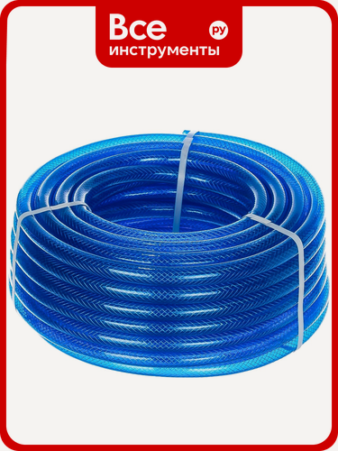 Изображение товара Шланг 3/4", 25м Зубр 40312-3/4-25 прочной конструкции, армированный PVC, высокопрочный, с синей защитной оболочкой