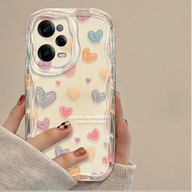 Чехол для телефона Line Love Heart 3D Wave для Samsung Galaxy S26 S25 Галакси S24, Clear-YYDSN5214