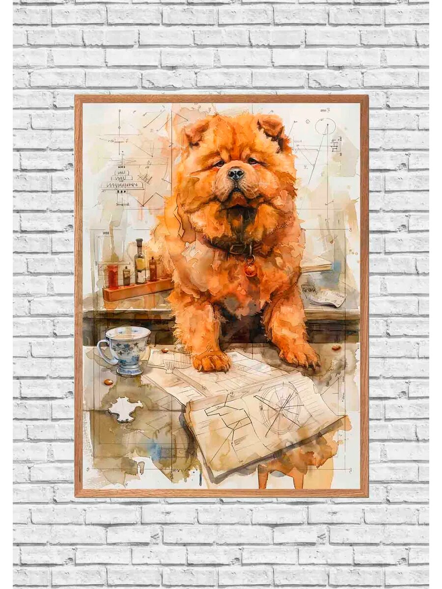 Чау-Чау Собака-астролог 1, Плакат 30x42см