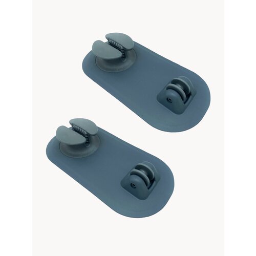 Якорный рым с роликом (роульсом) для лодки ПВХ, для фала/шнура диаметром 5-8 мм (2 шт) (серый)