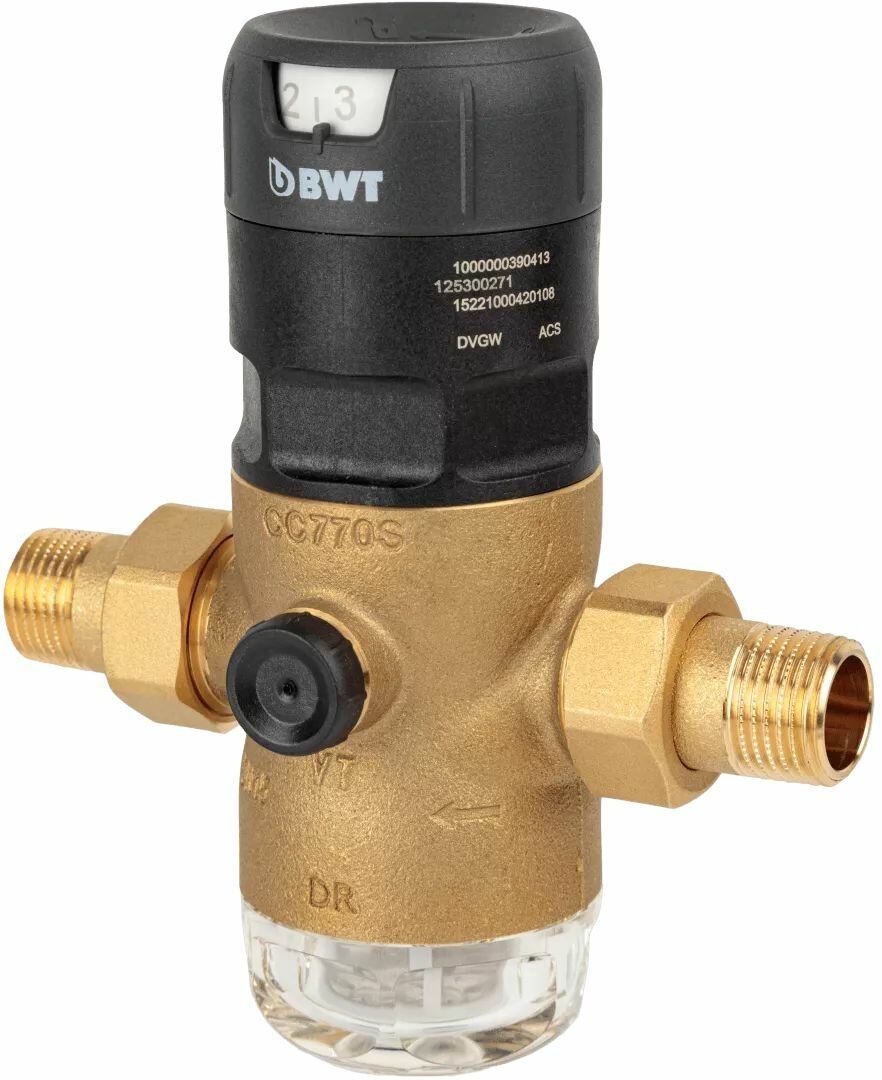 Редуктор давления BWT D1 Eco 1 2   латунь  холодная вода 125300271