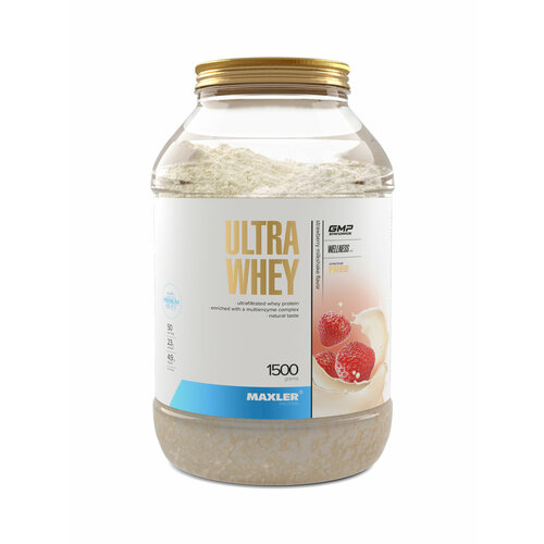 Протеин Maxler Ultra Whey, 1500 гр., клубничный молочный коктейль
