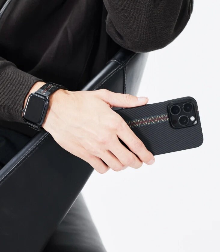 Чехол PITAKA Fusion Weaving MagEZ Case 3 для iPhone 14 Pro 6.1" принт рапсодия (Rhapsody) 600D — фото 1