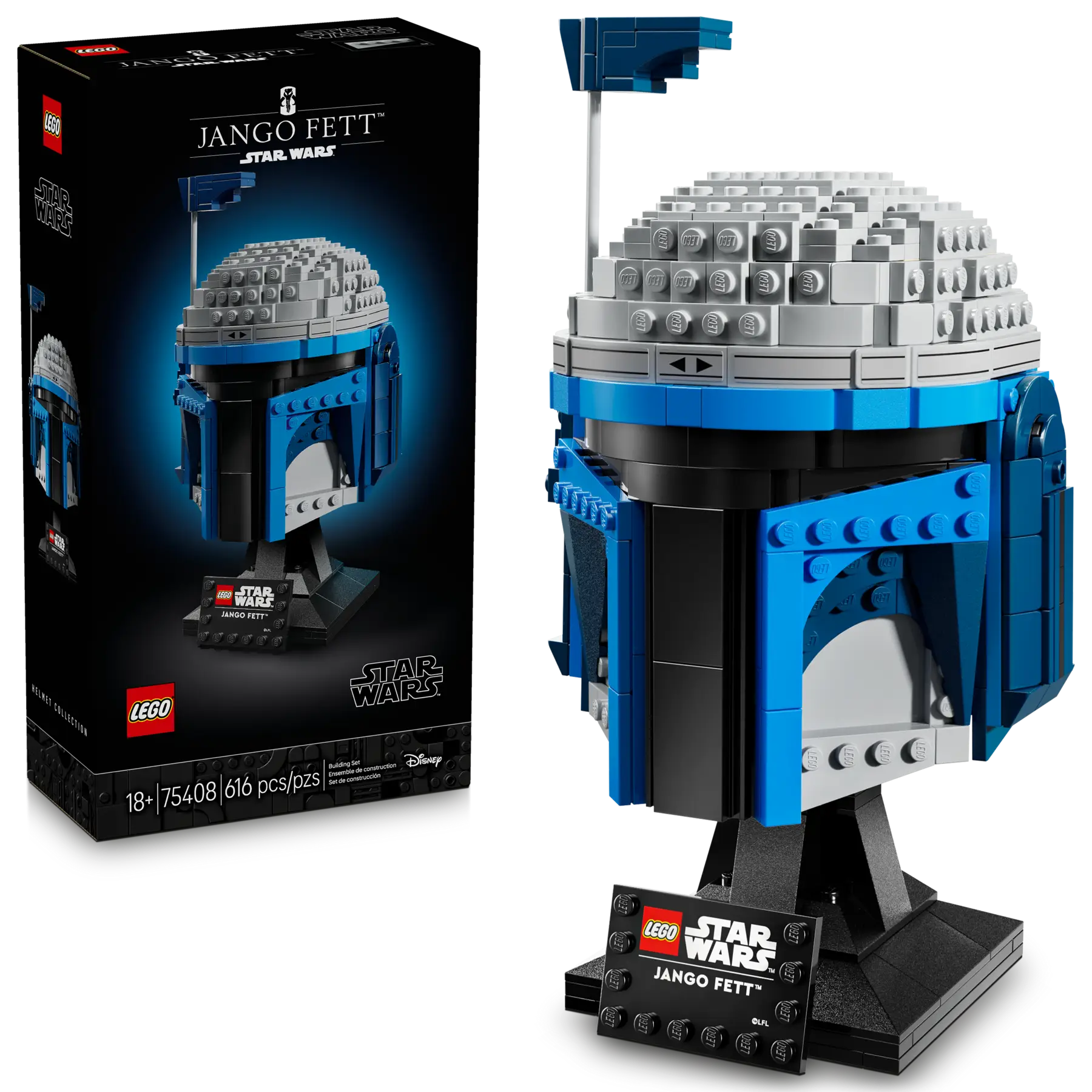 Конструктор LEGO Star Wars 75408 Jango Fett Helmet, Шлем Джанго Фетта 616 дет. — фото 1