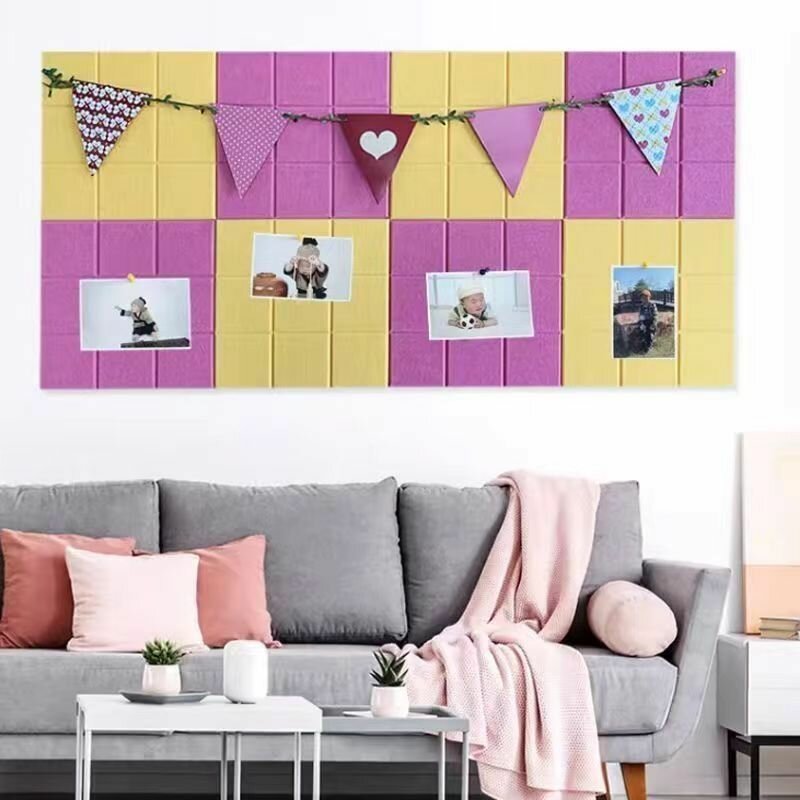 Декоративная фетровая панель Доска для заметок на стену из ЭКО-войлока Текстильная доска 8 штук