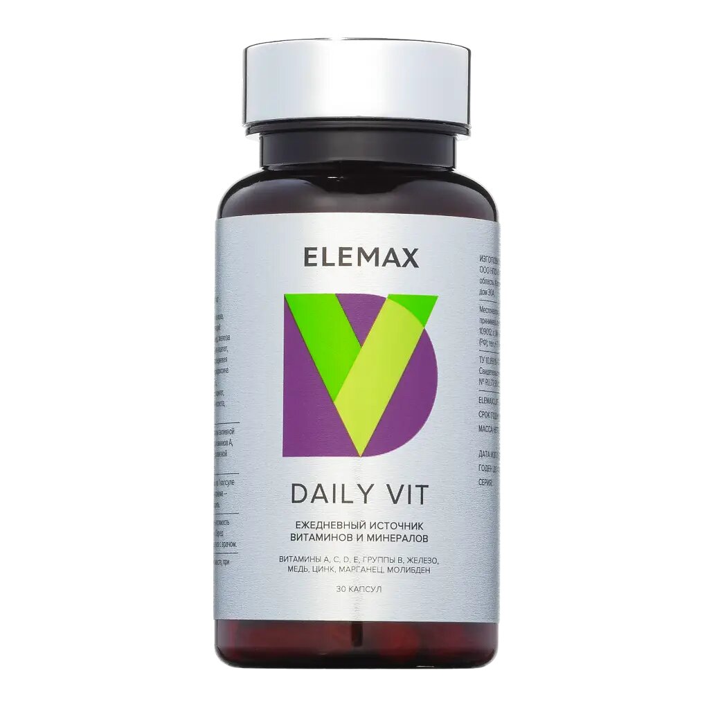 Elemax Daily Vit Дейли Вит капсулы по 650 мг 30 шт