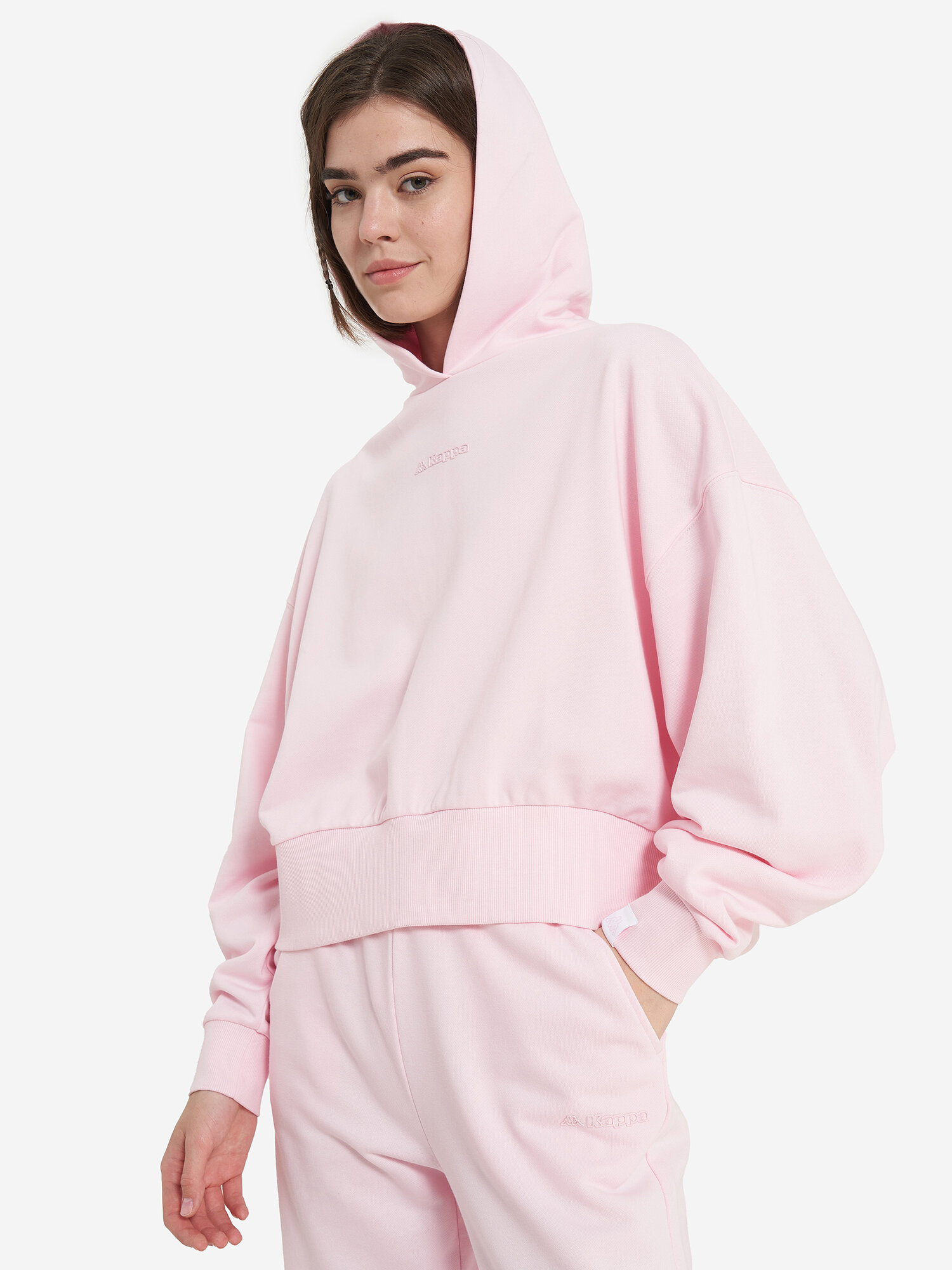 Худи Kappa Logo Women's Hooded knitted jumpers w/o zip, размер 42/44, , розовый