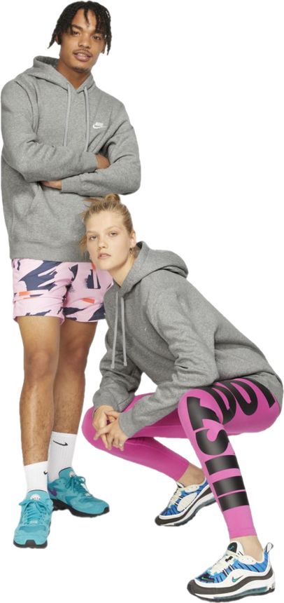 Худи спортивное NIKE Club, размер 2XL INT, , серый — фото 1