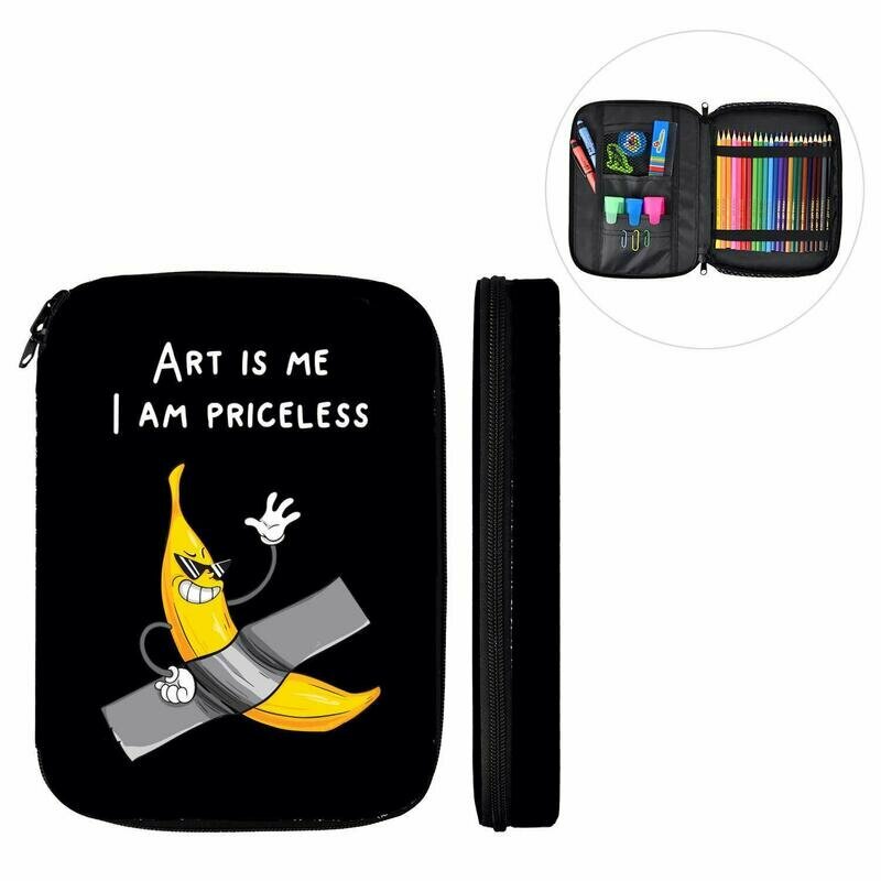 Пенал -органайзер школьный арт-банан 16.5х23.5х3см полиэстер молния/61347