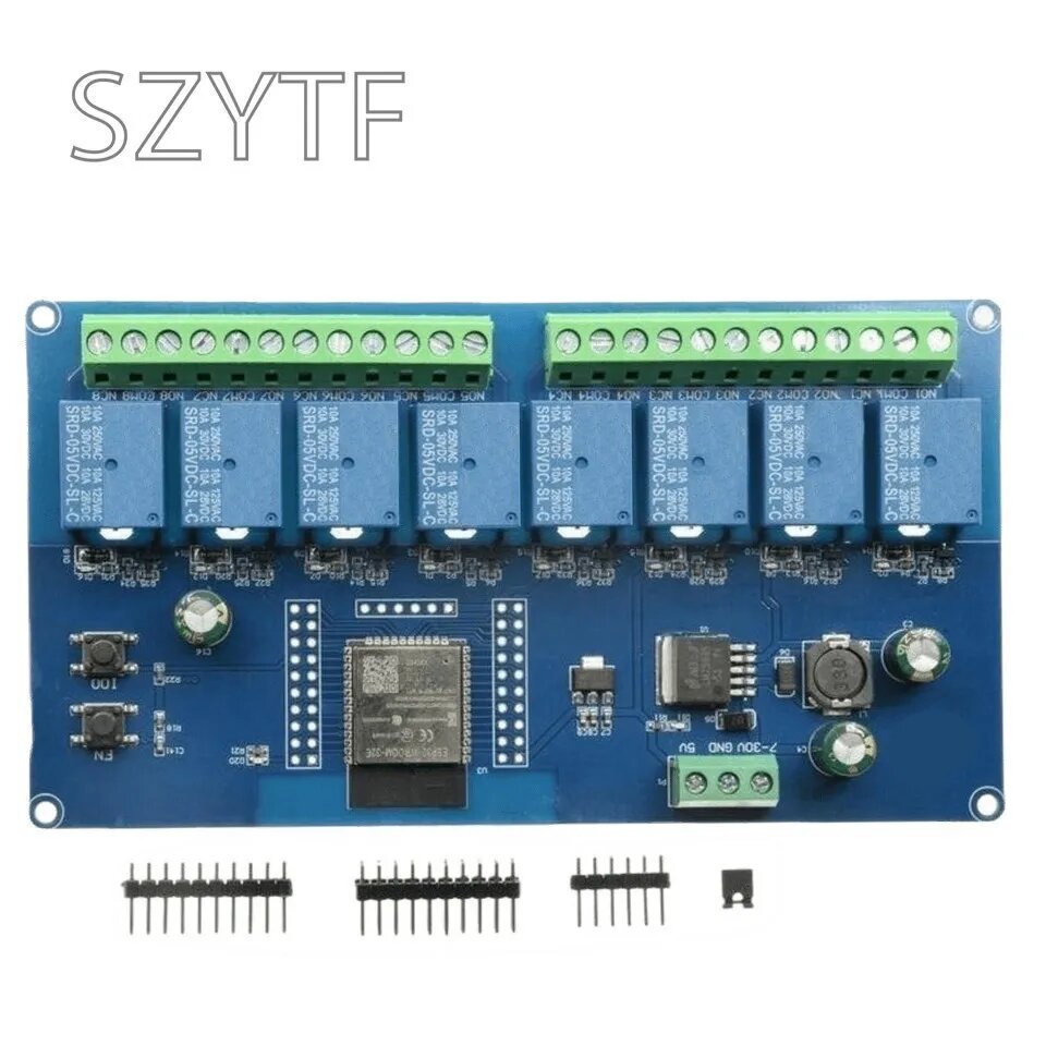 ESP32-WROOM-32E модуль реле, DC5-30V 8 channel