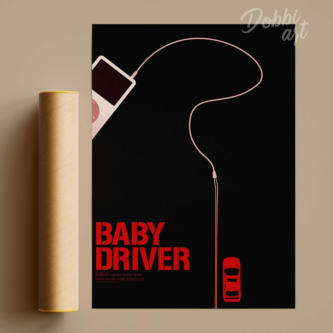 Постер Малыш на драйве 30х40 см без рамы/ Baby Driver/ Плакат для интерьера, в подарок