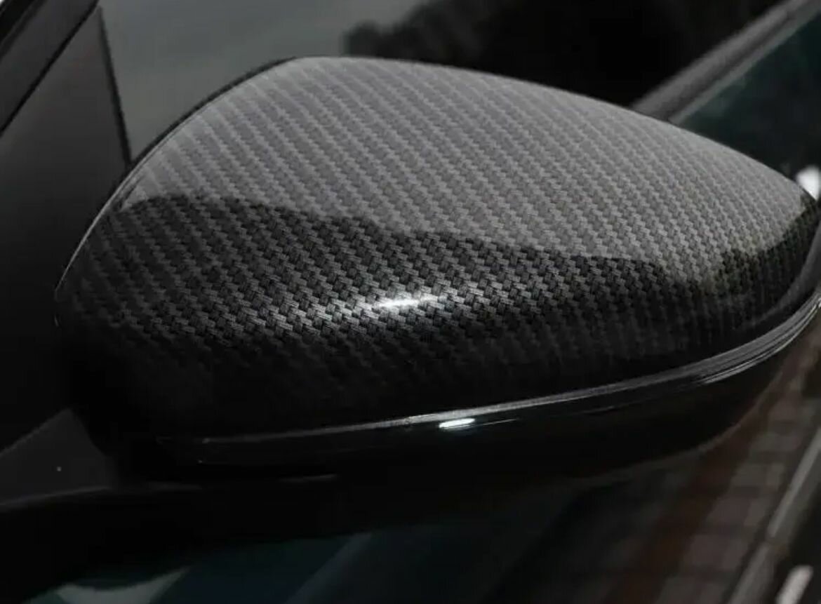 Накладки на зеркала Skoda Kodiaq / Шкода Кодиак 2017-2024 г. в carbon