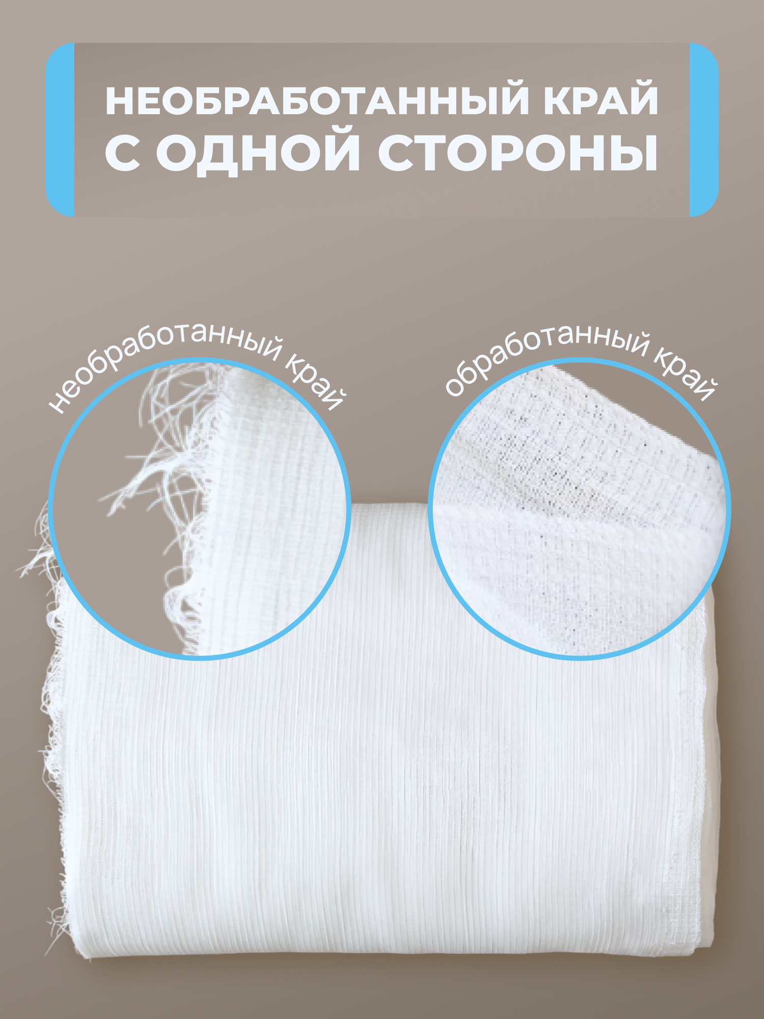 Вафельное полотно отбеленное 40 см 110гр намотка 10 м / тряпка для уборки / салфетки для уборки от компании GALTEX — фото 1