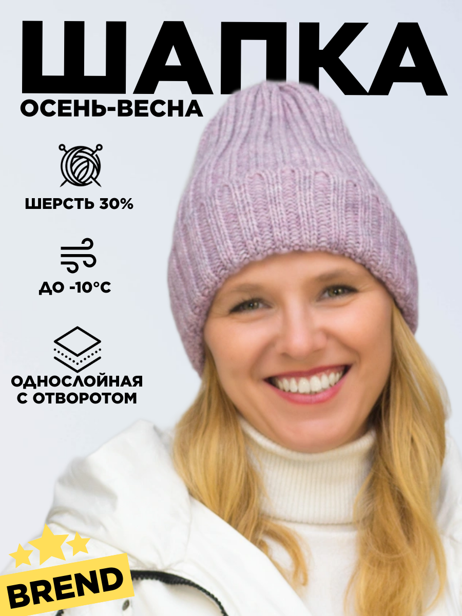 Шапка-бини LanaCaps Юлия для девочек и женщин