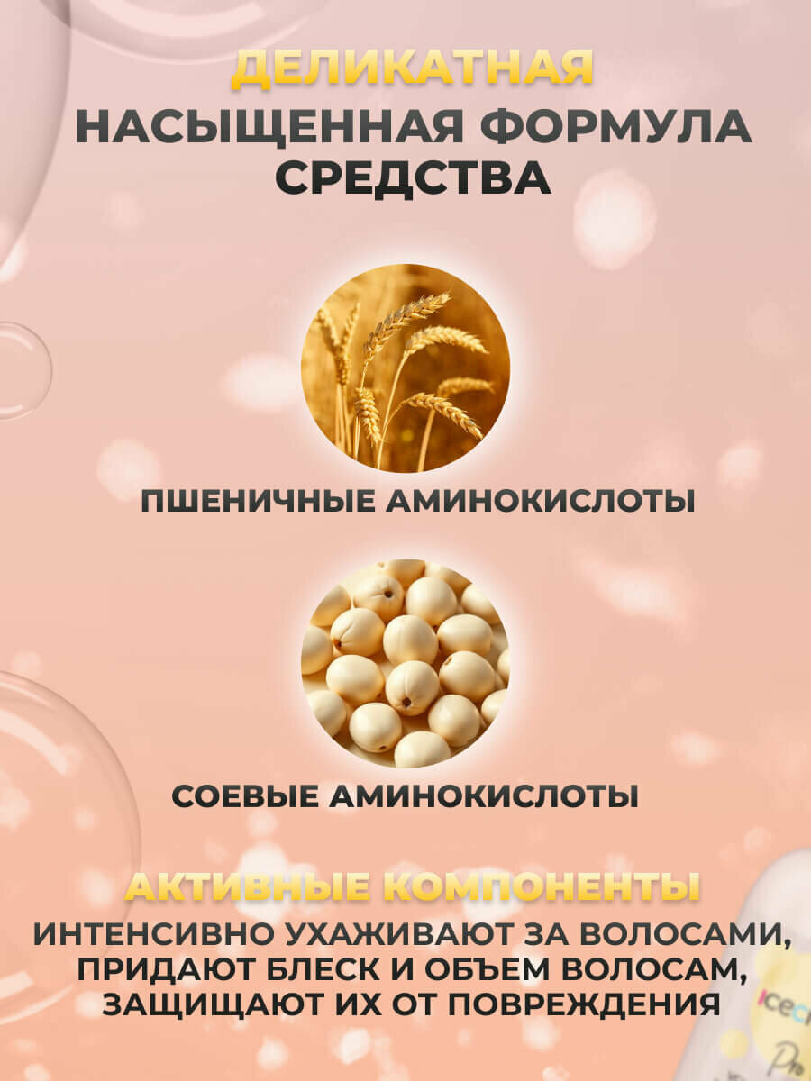 Шампунь для объема волос с аминокислотами Inebrya Ice Cream Pro-Volume Shampoo, 300 мл — фото 1