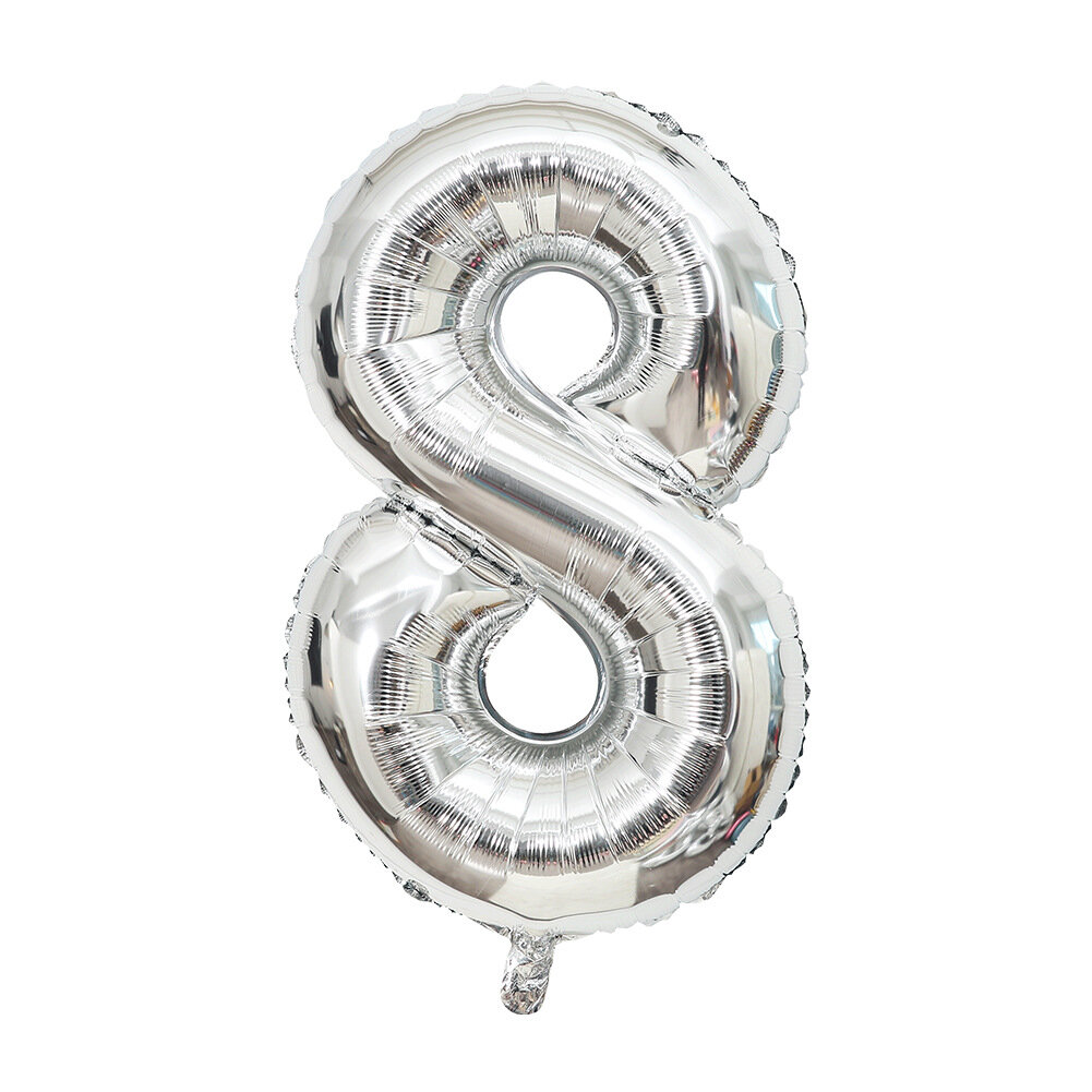 Воздушный шар "Digital Silver 8", 40 дюймов, для украшения вечеринок и свадеб