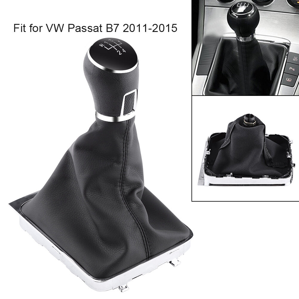 Volkswagen Passat B7 2011-2015 5-ступенчатая автомобильная ручка переключения передач, комплект чехлов, комплект чехлов для рычага переключения передач, простая установка, прочная конструкция