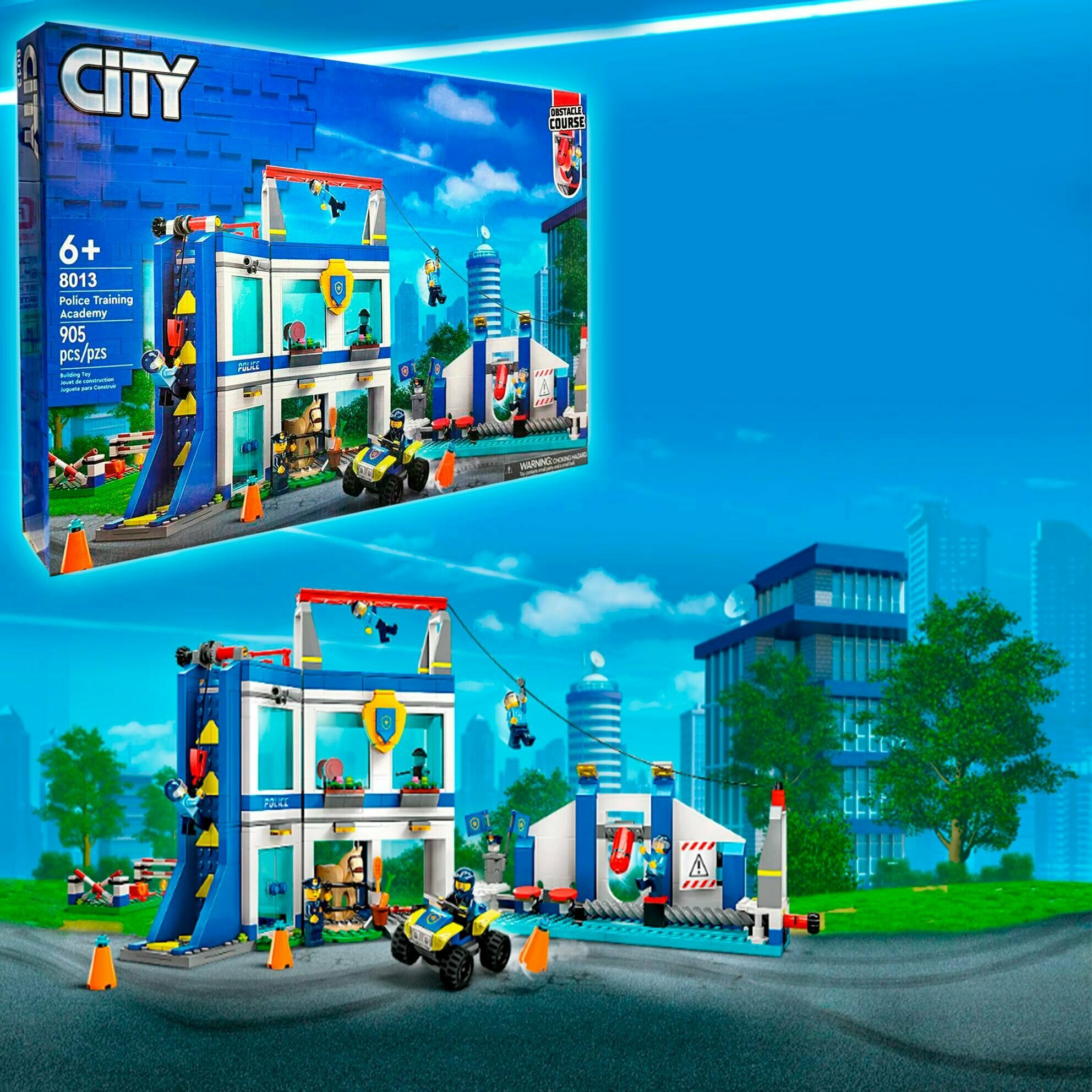 Конструктор City Полицейская тренировочная академия , 905 деталей