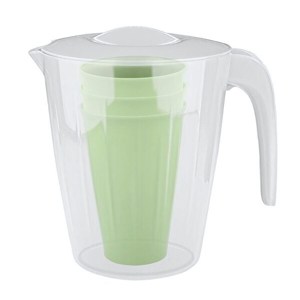 Набор для напитков Sugar Spice Vanilla  кувшин 1 9л   3 стакана 0 35л  прозрачный