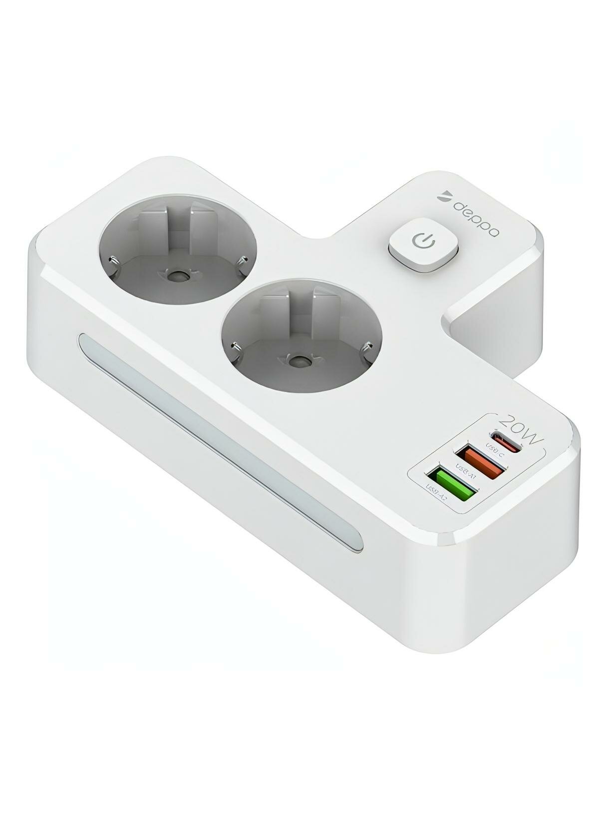 Сетевой фильтр Deppa 14406