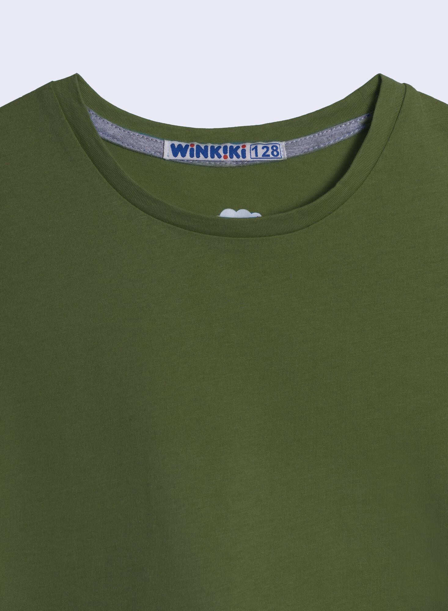 Футболка , размер 128 - 134, хаки — фото 1