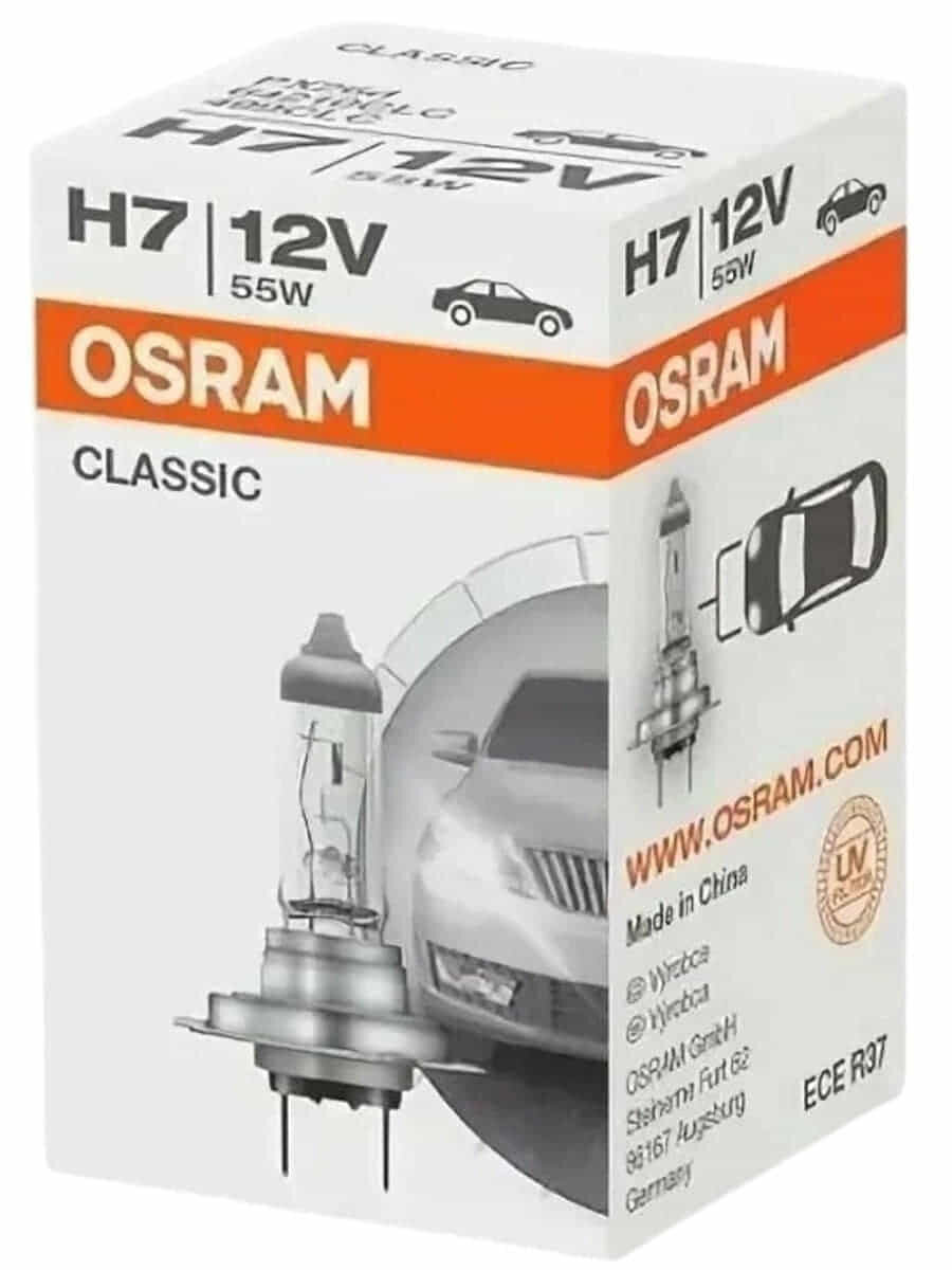 Osram 64210 лампа галогеновая Classic H7 12V 55W PX26d для автомобильных фар