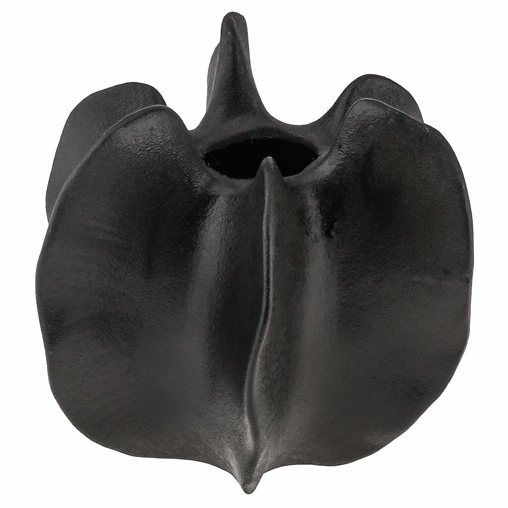 Ваза настольная керамическая "Карамбола" 400мл, черный, фактурный глянец — фото 1