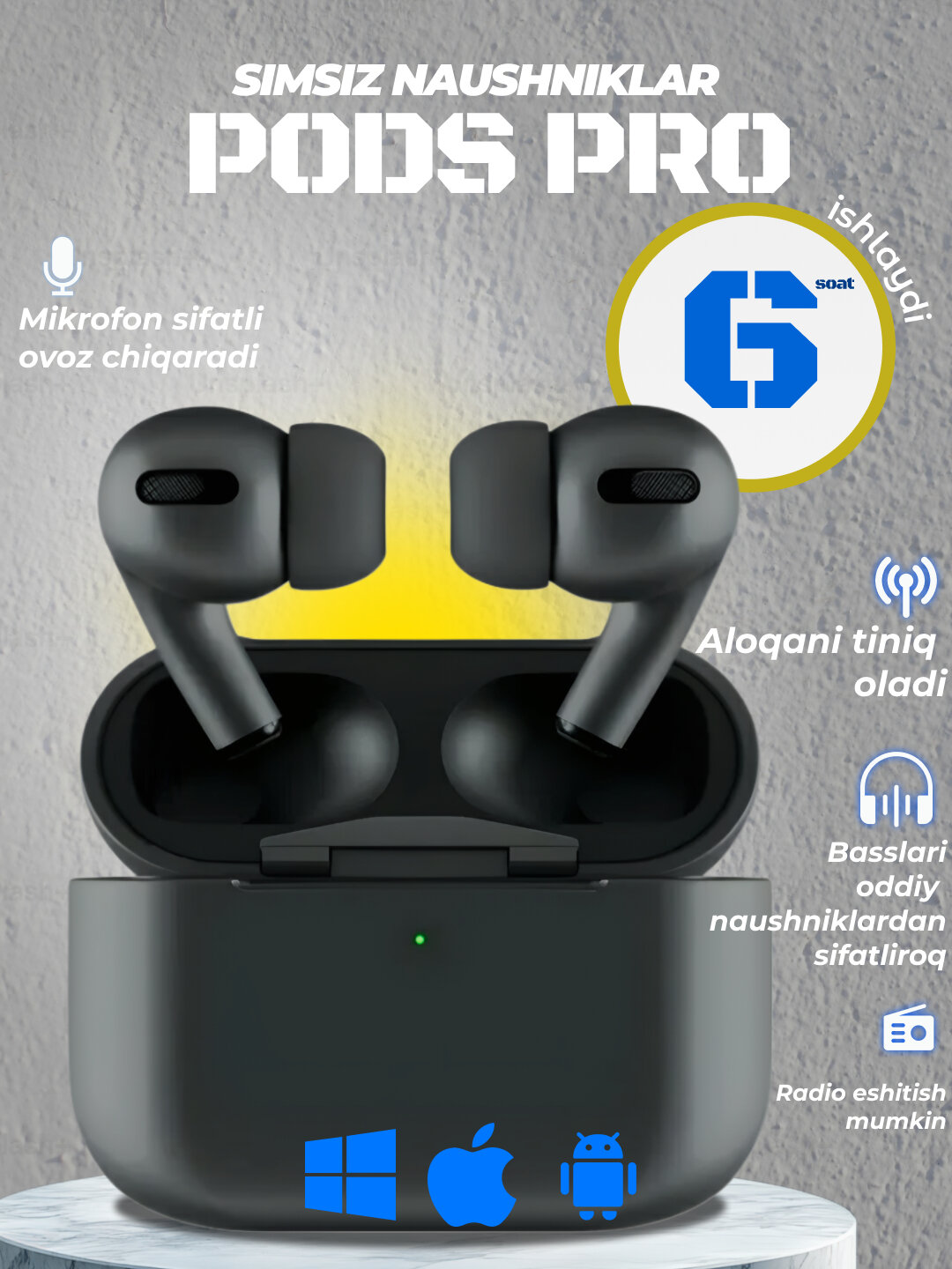 Беспроводные Bluetooth наушники Pods Рro, pods 3, pro5, max, M10, AIR 31, P9 — фото 1