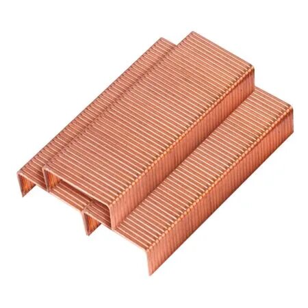 Скобы для степлера Sunlit, медные, 24/6 (24 x 6 мм), 1000 шт. — фото 1