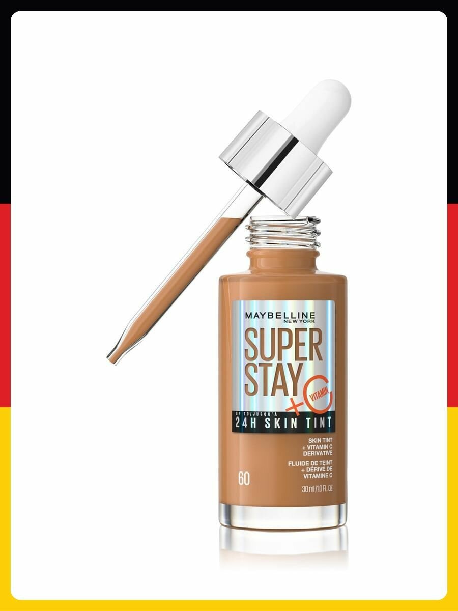 Жидкая тональная основа Maybelline Super Stay 24H Skin Tint, 30 мл № 60 - Карамель