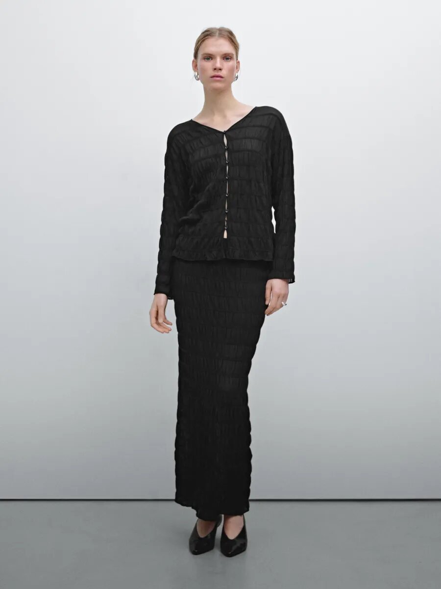 Кардиган Massimo Dutti, размер M, , черный