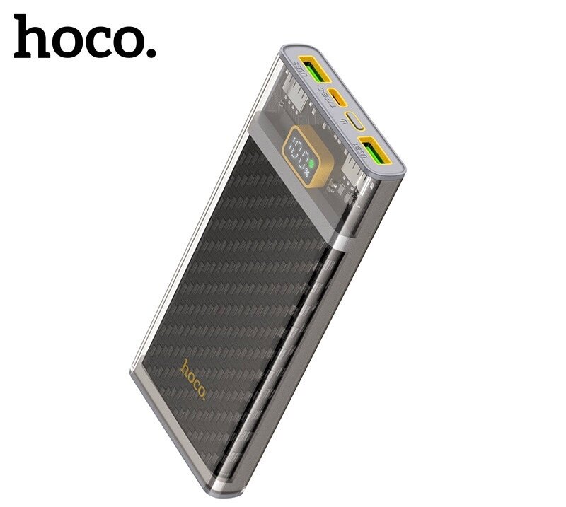 Внешний аккумулятор, 10000 mAh, с индикацией, быстрая зарядка, 2 USB выхода — фото 1