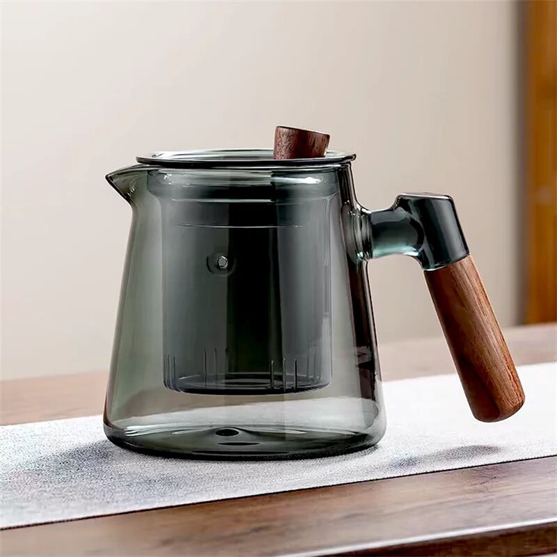 Стеклянный чайник BenRussell 600 мл, 600ml Black