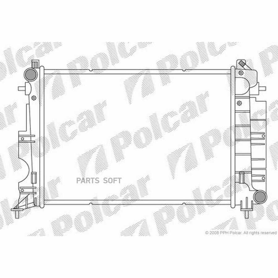 652008-7 Радиатор охлаждения 4288338 SAAB 900/9-3 93- (500x349x40) от официального дистрибьютора, производитель - POLCAR, артикул 6520087