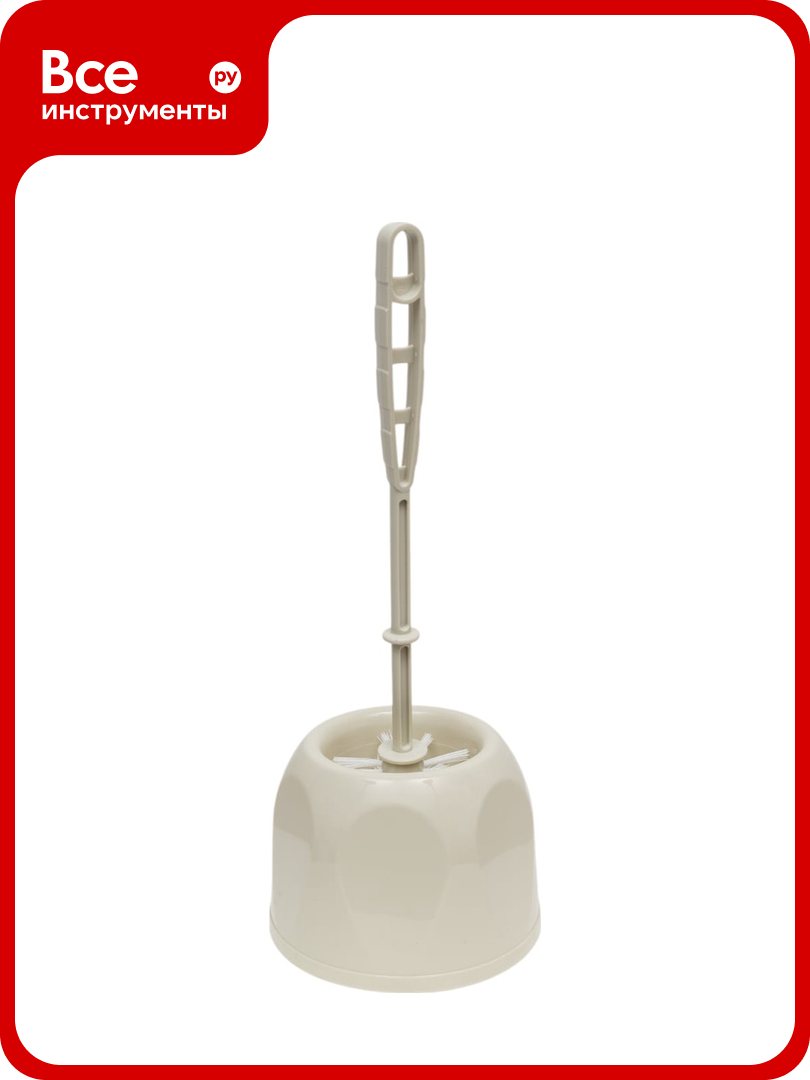 Ерш для унитаза с подставкой IDEA Блеск мраморный/белый ротанг М 5010 601318