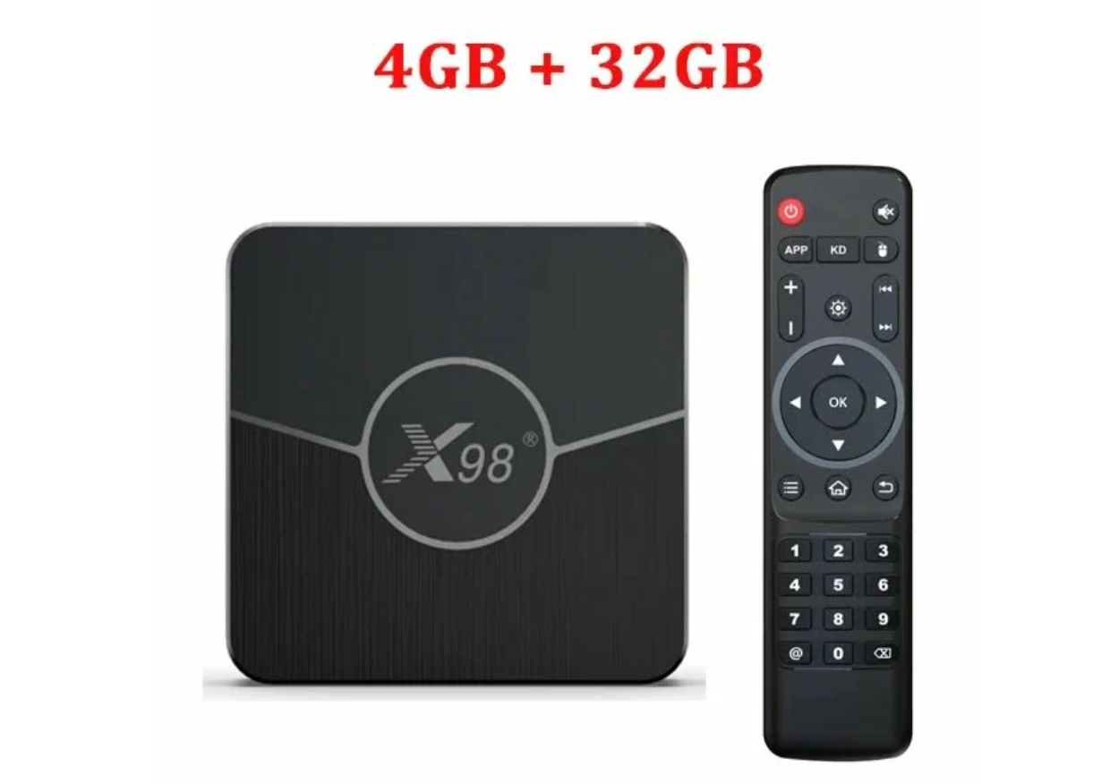 ТВ-приставка H96 Max X98 Plus, с пультом ДУ, 4GB/32GB, черный