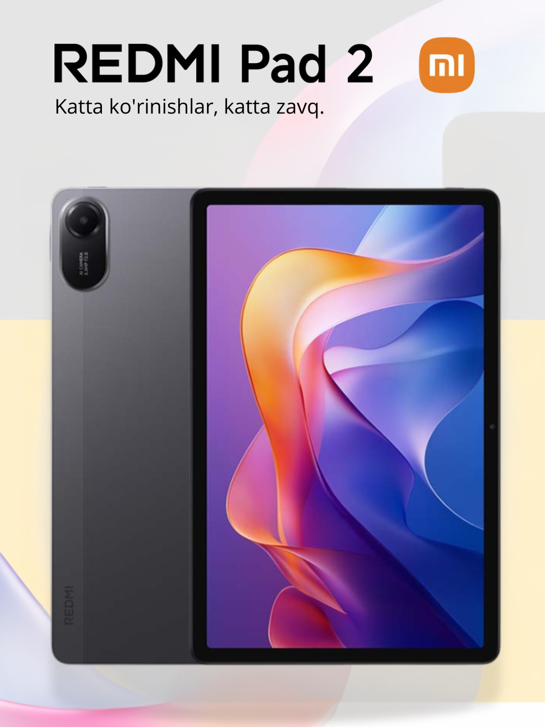 Планшет Xiaomi Redmi Pad 2, (4g sim -2) 4/128 ГБ, серый, IPS-90 Гц, Гарантия Carvonshop 24 месяца