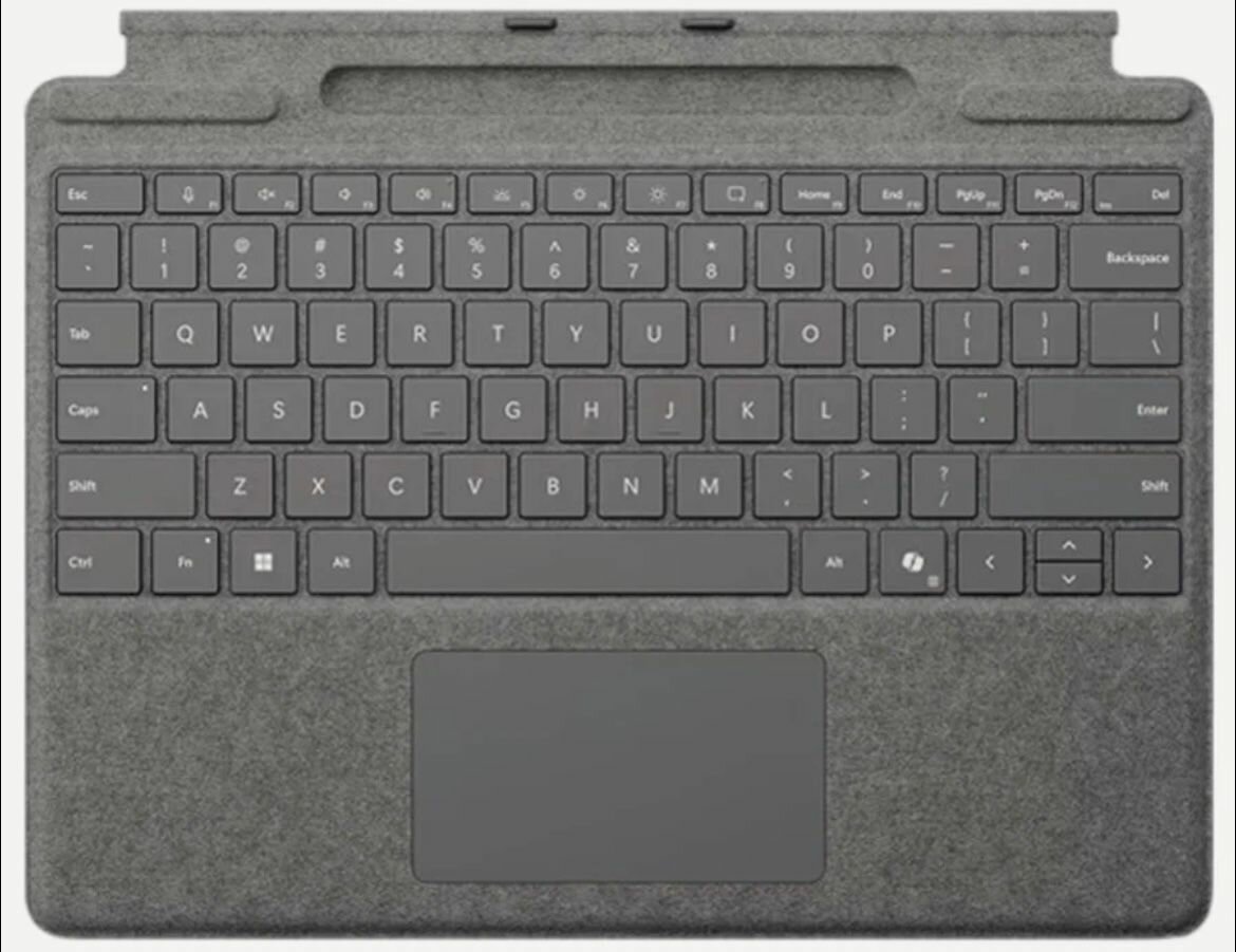 Клавиатура Microsoft Surface Pro Keyboard X/8/9/10/11 with Copilot button (Alcantara) (Platinum) RUS