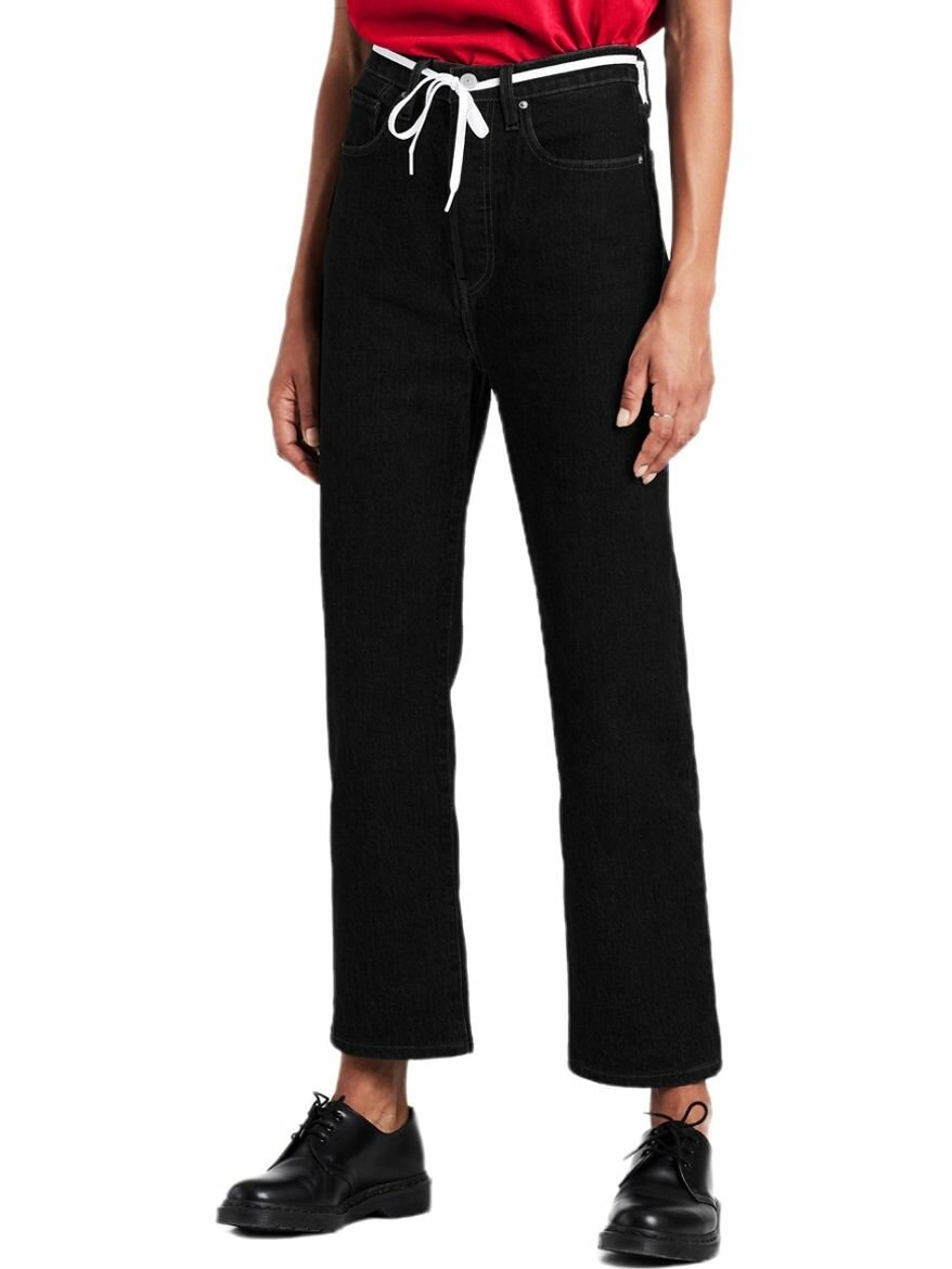 Джинсы мом Levi's RIBCAGE STRAIGHT ANKLE, размер 28/29, черный