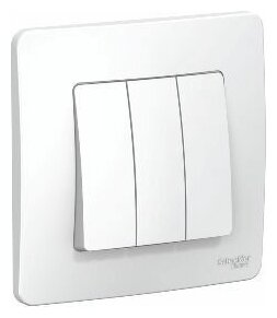 Выключатель Schneider Electric Blanca 3-клавишный, установка скрытая, IP20, белый [blnvs100501]