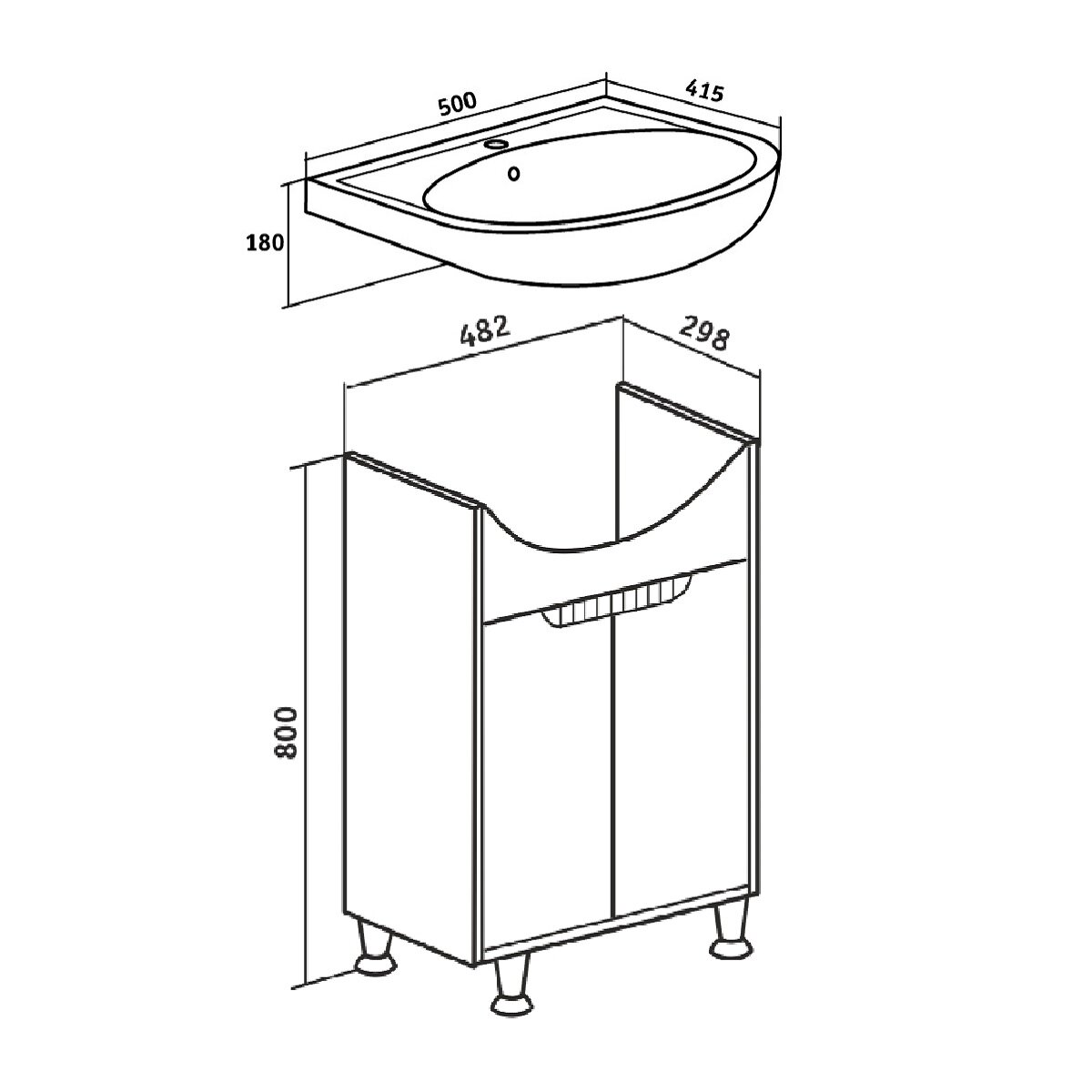 Тумба с раковиной Runo - фото №6
