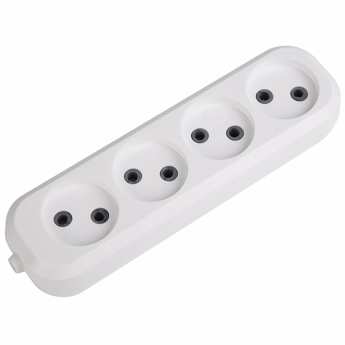 Колодка розеточная Rexant 4 гнезда без заземления 16 А белая